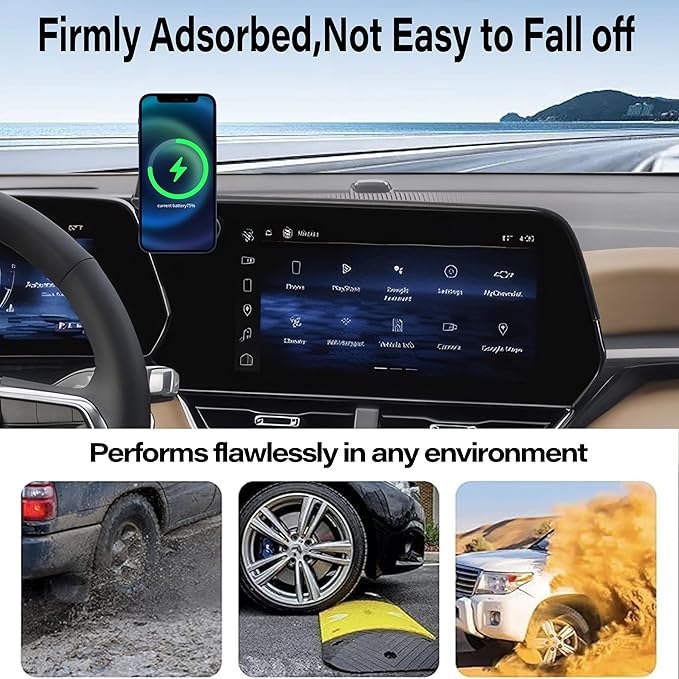 Car Phone Holder for Chevrolet Equinox 2025 Accessories Apply to 11.3 Inch Touch Screen15W Fast Wireless Charger Screen Fixed Clip Cell Phone Mount Hands-Free 360 Degree Rotation