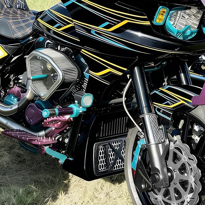 Radiator Guard Grille Oil Cooler Cover Fit For Harley Touring Road King Street Glide Electra Glide Ultra Limited 2023.5-2025 Black