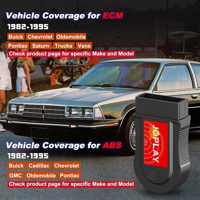 JOPLAY OBD1 Scanner and Code Reader ONLY Compatible with GM 1982-1995 Vehicles, ECM ABS Diagnostic Scan Tool with Instructions in English, Spanish, and French