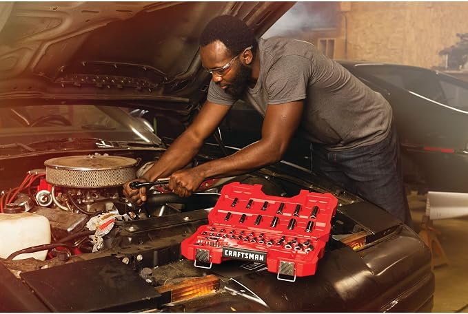 CRAFTSMAN 51-Piece Socket Set with Storage Case, SAE/Metric Mechanics Tool Set (CMMT82334L)
