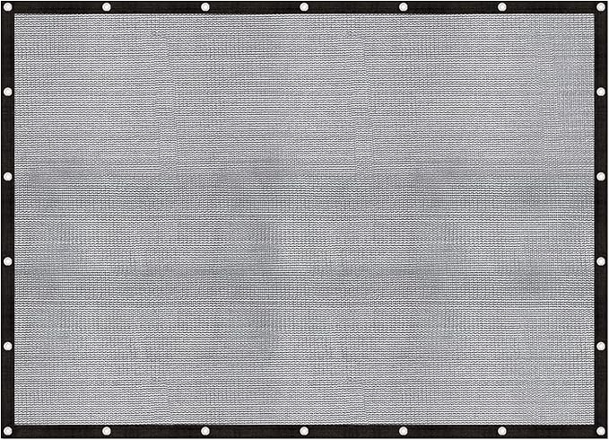 Cool Area 60-70% Shade Cloth 8x10FT Heavy Duty Knitted Mesh Tarp with Grommets Mesh Screen for Patio Canopy Garden Porch Greenhouse Pools Dog Kennel Black