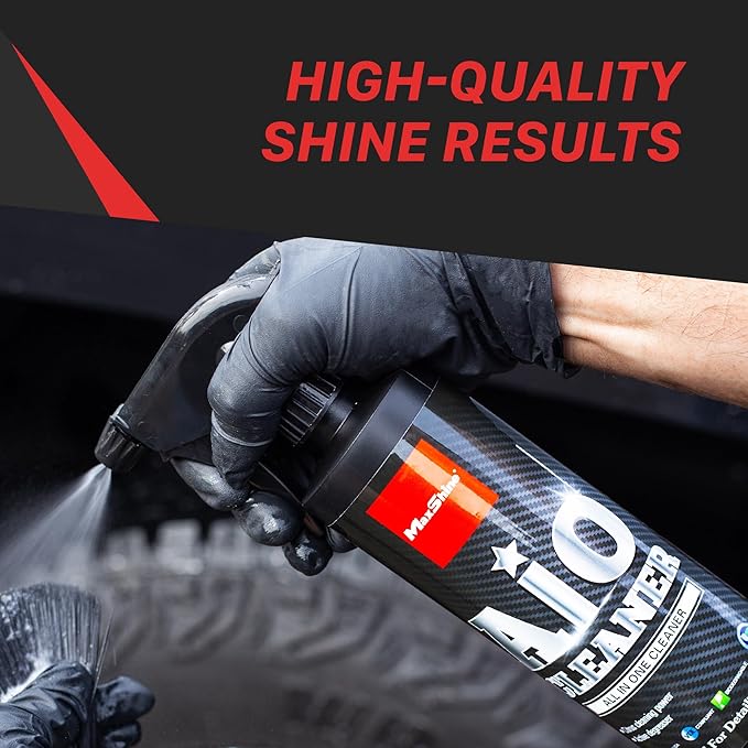 Maxshine All in One Interior Cleaner, Conditioner, & Protectant Kit (AC09) - Professional Grade Interior Detailing - 5 Pack Microfiber Towels - Works on Vinyl, Leather, Plastic, & Upholstery