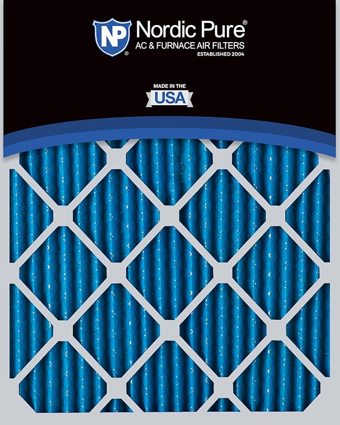 Nordic Pure 10x20x1 (Actual Size: 9 1/2 x 19 1/2 x 3/4) Pleated MERV 7 Air Filters 24 Pack