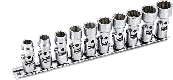 Genius Tools 10PC 3/8" Dr. Metric Universal Hand Socket Set (12-Point) - US-310M