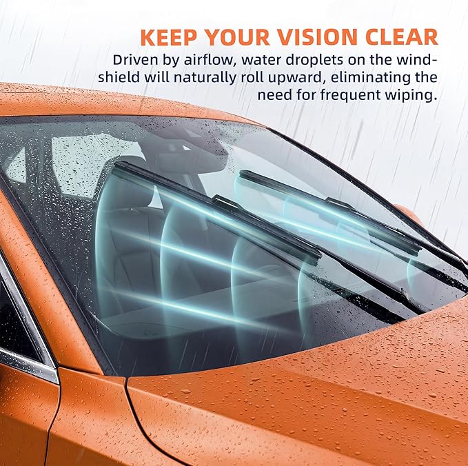 Silicone Wiper Blades 26" + 19" Automotive Replacement Windshield Wiper Blades for Tesla Model 3 2023-2017 Model Y 2022-2020/Volkswagen VW Passat 2021-2016 for Front Windshield(Set of 2)