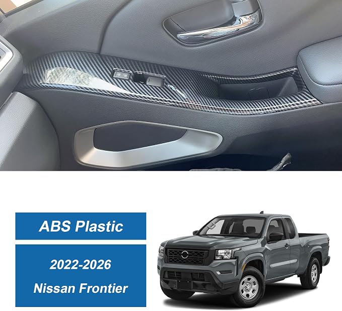 Carbon Fiber Window Lift Switch Panel Cover Compatible with Nissan Frontier 2022-2026