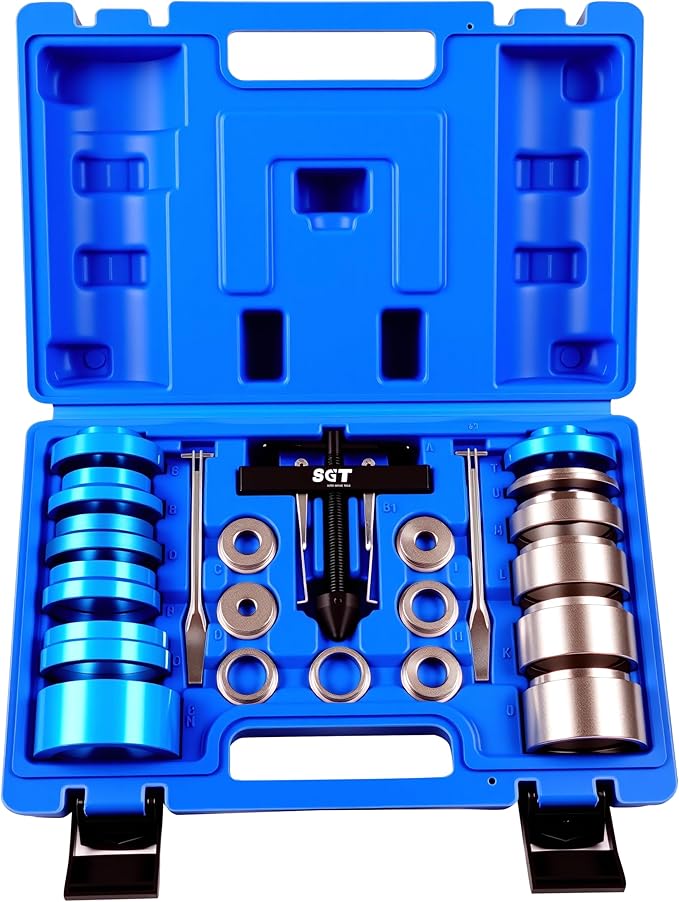 SGT Crank Bearing Camshaft Seal Installer and Remover Set,22pcs Crank Bearing Camshaft Seal,Crankshaft Camshaft Oil Seal Puller Tool Kit,Crankshaft Seal Kit for Automotive Engine Repair