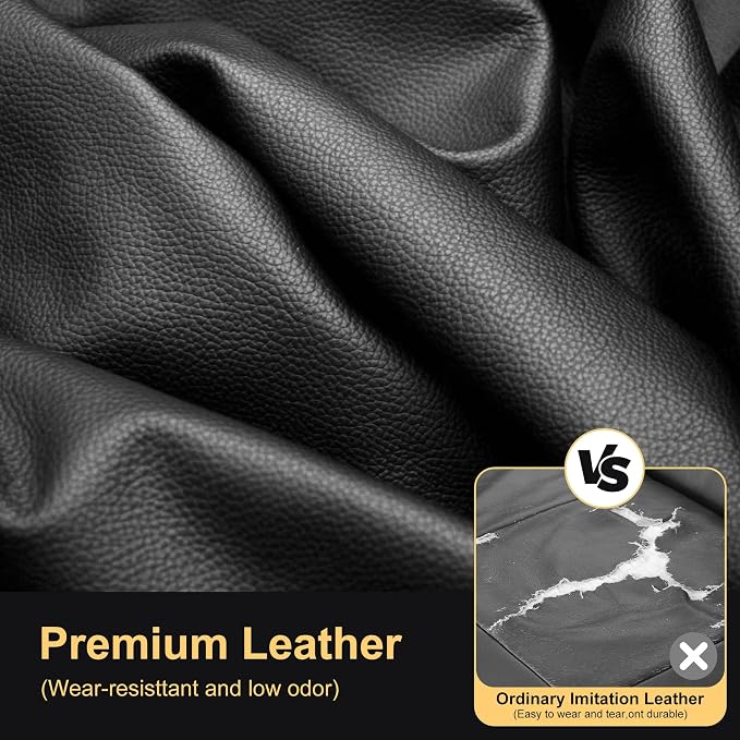 Seat Covers for Ford F150 2009-2025 2026 - F250/F350/F450 2017-2025 2026: 5 Seat Full Set Faux Leather Truck Seat Covers Car Cushion (5 Seats,Black)