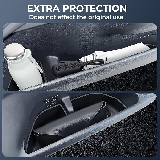 6PCS Door Side Organizer Storage Tray for Toyota Land Cruiser Prado 250 J250 LC250 2026 2025 2024 Interior Accessories, Front & Rear Door Storage Insert Tray for 2024-2026 Land Cruiser, Black