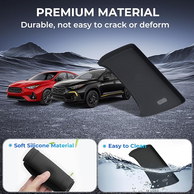 Wireless Charging Protective Mat for Subaru Crosstrek/Impreza 2026 2025 2024, Center Console Interior Accessories Silicone Anti-Slip Wireless Charger Cover Pad for 2024-2026 Crosstrek/Impreza