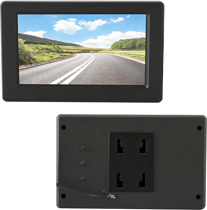 Pyle Backup Car Camera Rear View Screen Monitor System - Parking & Reverse Safety Distance Scale Lines, Waterproof, Night Vision, 170° View Angle, 4.3" LCD Video Color Display for Vehicles - (PLCM44)