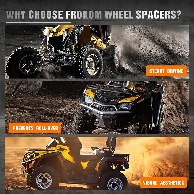 Frokom 4x137 Wheel Spacers,2 Inch Wheel Spacers with 10×1.25 Studs Fit For Can-Am Commander Outlander Defender Bombardier Renegade Mule-2 Pack