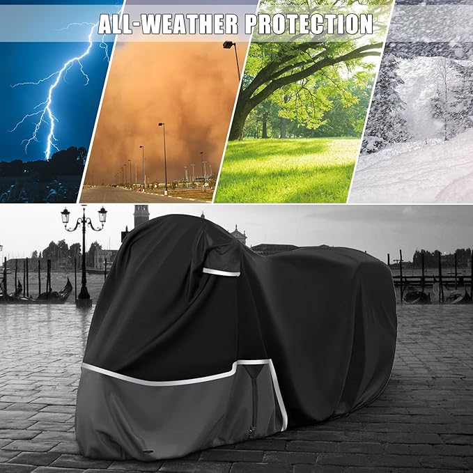 Waterproof Motorcycle Cover Replace for Honda CBR600RR CBR1000RR /CBR500R CBR650R CB1000R Sport/Standard Model, 420D Oxford Cloth Motorcycle Cover for Snow Rain Dust Protection