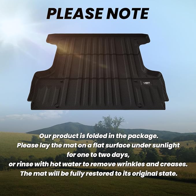 LASFIT Bed Mat for Toyota 2007-2021 Tundra 5.5FT/5.5'Truck Bed Mat All Weather 5.5 FT Bed Liner for Toyota Tundra 2021 2020 2019 2018-2007 Accessories TPE Trunk Mat Cargo Mat (Not Fit Drop-in Liner)