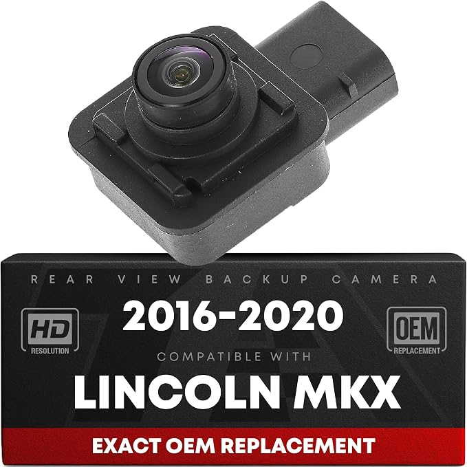 Rear View Backup Camera, Reverse Park Assist - Compatible with 2016-2020 Lincoln MKX - OEM F2GZ19G490C, FO1960151