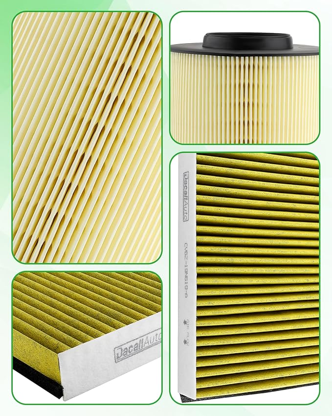 Engine & Cabin Air Filter Set for Ford Escape 1.5L 1.6L 2.0L (2013-2019), Focus 1.0L 2.0L 2.3L (2012-2018), Transit Connect 1.6L (2014-2016); for Lincoln MKC. Replace 1708877, CV6Z-19N619-A