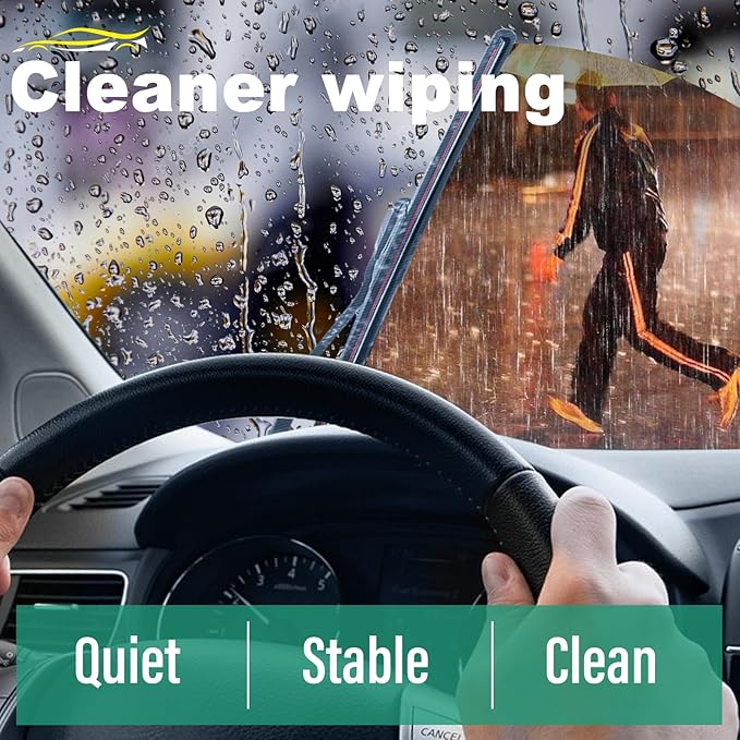 24" 18" 12" Windshield Wiper Blades Replacement for Kia Sportage 2011 2012 2013 2014 2015 2016 Premium All Weather Front Rear Wipers Set - OEM Quality (Pack of 3)