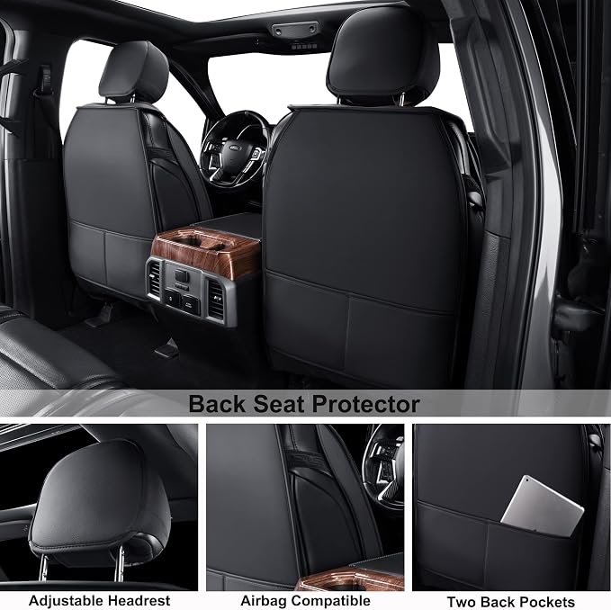 GXT Dodge RAM Seat Cover Full Set Fit for Select 2013-2021 Dodge RAM 1500 2500 3500 Pickup Truck, Waterproof Synthetic Leather Car Seat Cover and Cushion (Camouflage White)
