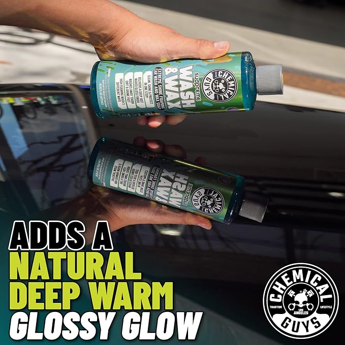 Chemical Guys Sudpreme Wash & Wax 128 oz High Suds Foaming Car Wash Soap with Carnauba Wax Shine, Deep Gloss Finish & Surface Protection Safe for Paint, Chrome & Plastic