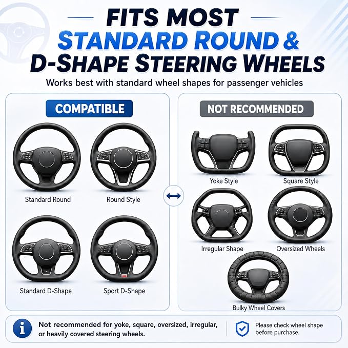 2-in-1 Steering Wheel Tray for Car & Car Seat Gap Filler Organizer, Foldable Car Table with Carbon Fiber Look for Eating, Tablet or Laptop Tasks, Fits Standard Round Steering Wheels, Parked Use Only