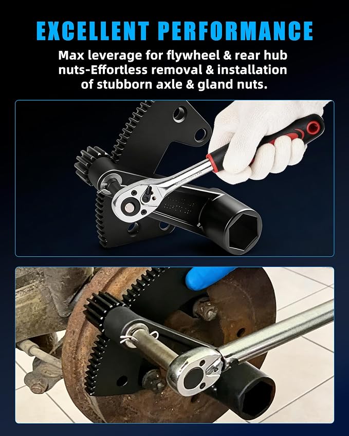 000133 Torque Multiplier Leverage Tool for VW Bug/Vo-lkswagen Beetle 1950-1979, 36mm Axle Nut & Flywheel Gland Nut Removal/Installation Tool