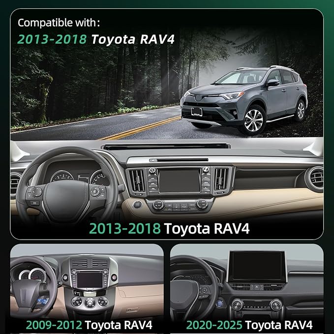 Phone Mount for Toyota RAV4 (2013-2018),15W Wireless Car Charger,Magnetic Phone Holder,Dashboard Hands Free Mobile Holder,360° Adjustable,2014 2015 2016 2017 RAV-4 Interior Accessories,New Car Gifts