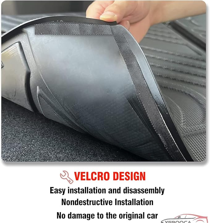 Floor Mat Cargo Liner Backrest Mat Compatible with Lincoln Aviator Accessories 2020-2025 2026 with Hook&Loop Rear Trunk Mat Rear Seat Back Cover Protector All Weather Anti-Slip Split Dog Liner