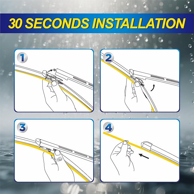 5 PLUS® Silicone Windshield Wipers Replacement for 2012 2013 2014 2015 2016 2017 2018 Ford Focus Wiper Blades(Set of 3),Automotive Replacement Windshield Wiper Blades For My Car-28"/28"/12"