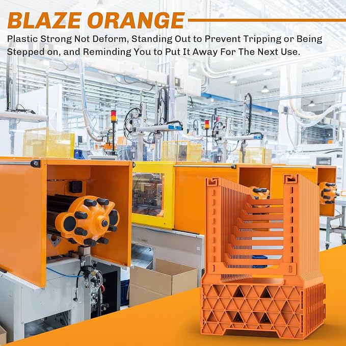 WELLUCK RV Sewer Hose Support 15FT, Blaze Orange RV Sewer Support with Adjustable Height Design, Secure Rubber Band and Carry Strap, Quick Setup and Collapse for Campers Travel Trailers and Motorhome