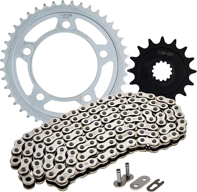 NICHE Drive Sprocket Chain Combo for Honda CTX700 NC700X Front 16 Rear 43 Tooth 520 Standard 120 Links