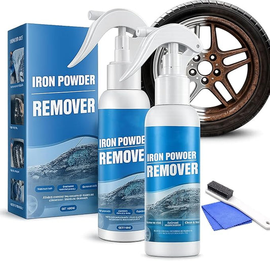 Multi-functional Quick-Acting Rust Removal Spray, 30/100ML Instant Rust Remover for Metal, Car Wheels, Tools & Bikes, Fast-Acting Iron Powder Remover, Restores Shine & Prevents Oxidation (200ml)
