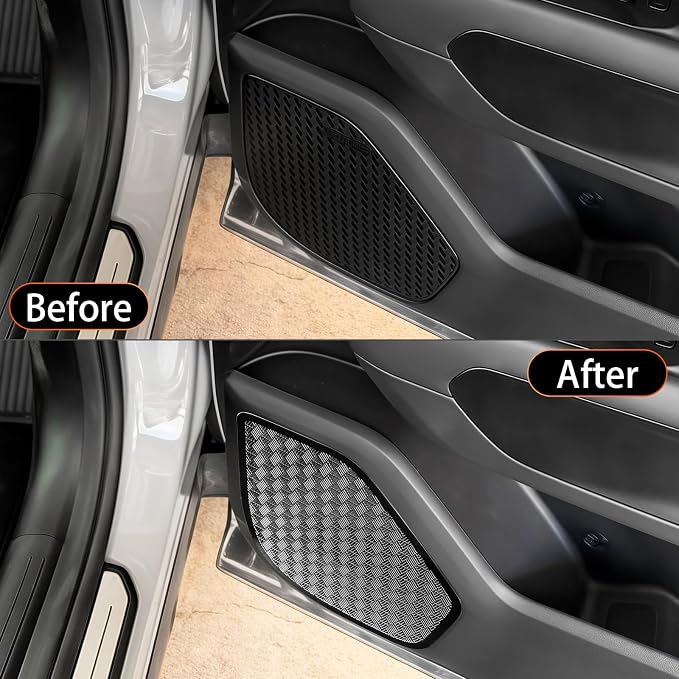 YOUTOOCAR Stainless Steel Door Speaker Decoration Covers Trim Compatible with Kia Telluride 2026 Accessories (Black)