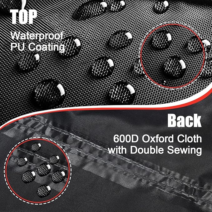 Comnova Motorcycle Cover 81 Inch - 600D Outdoor Moped Cover with Lock Hole Universal Fit, Heavy Duty & Waterproof Motor Cycle Protection for Harley, Honda, Kawasaki, Fit Up to 81" Motorcycles
