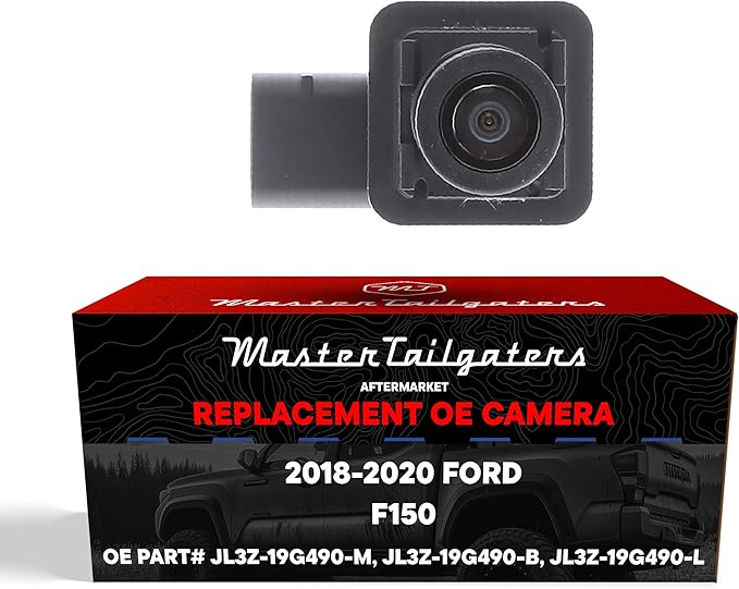 Master Tailgaters Replacement for Ford F150 Regular Cab/Extended Cab/Crew Cab w/Trailer Hook-Up Lamp (2018-2020) Backup Camera OE Part # JL3Z-19G490-M, JL3Z-19G490-B, JL3Z-19G490-L