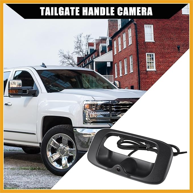 Backup Camera Tailgate Handle for Chevy Silverado 1999-2007 for GMC Sierra 1999-2007 / Rear Tailgate Handle Backup Camera/Durable / 1 Set/Black Replacement