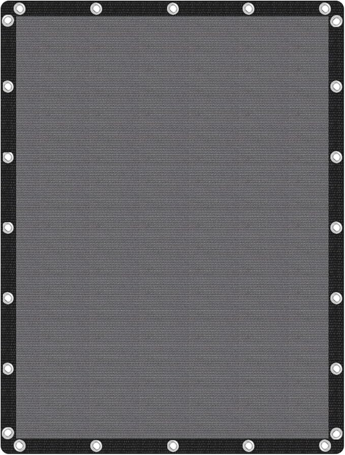 VICLLAX Shade Fabric Sun Shade Cloth Privacy Screen with Grommets for Patio Garden Pergola Cover Canopy 8x12 FT, Grey