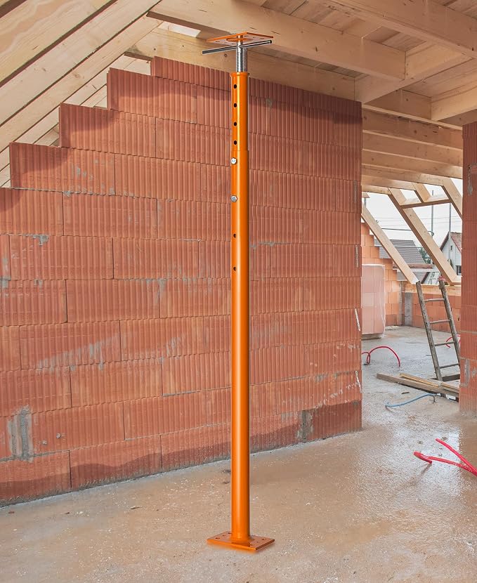 House Floor Jack, 48"-93" Adjustable Post Basement Support Pole Jacks, Heaty Duty Telescoping Jacks for Leveling, Floor Joist Jack for House Lifting Temporary Support, 18000 lbs Max Load Capacity