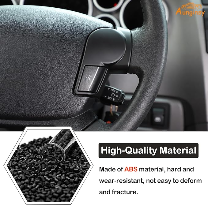 Aunginsy Central Control Steering Button Frame Trim Compatible with Toyota Tundra/Sequoia 2007-2013 Center Console Steering Button Panel Protection Cover Decorative Sticker Interior Accessories