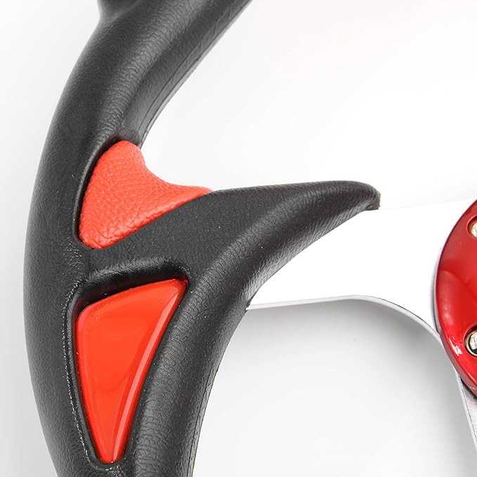 Classic Red Golf Cart Steering Wheel Club Car DS and Club Car Precedent EZGO Yamaha Golf Carts Racing Style Design Steering Wheel