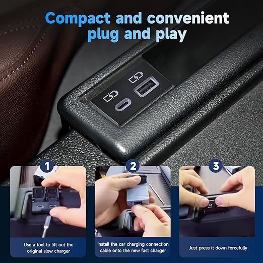 90W Fast Car Charger USB c Dual Port Adapter Center Console Socket for Toyota Corolla hilux (Flat Type-C (45W)+USB (45W))