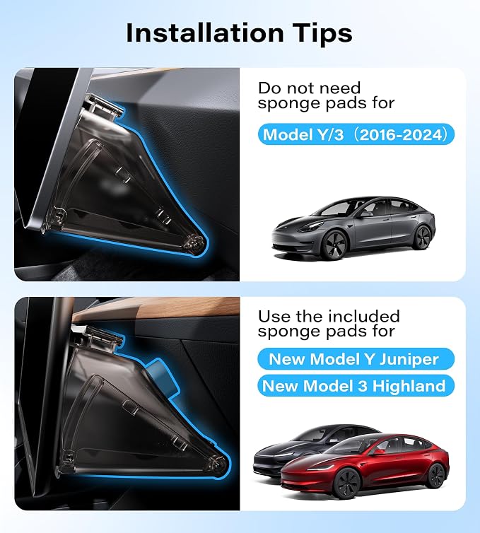 TAZENI Under Screen Storage Box Fit Model Y Juniper Model 3 Highland, Magnetic Hidden Privacy Storage for Model Y 3 Accessories, Center Console Organizer for Model Y 2019~2026 & Model 3 2016-2026