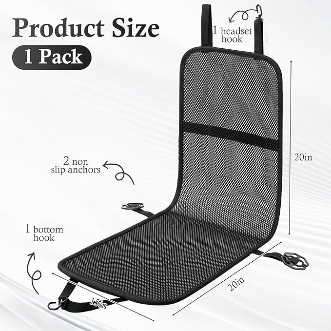 1 Pack 3D Air Mesh Car Seat Cushion - 41" x 15" Black Breathable Double Cool Chair Seat Pad for Truck, SUV, Van, Car - Universal Fit