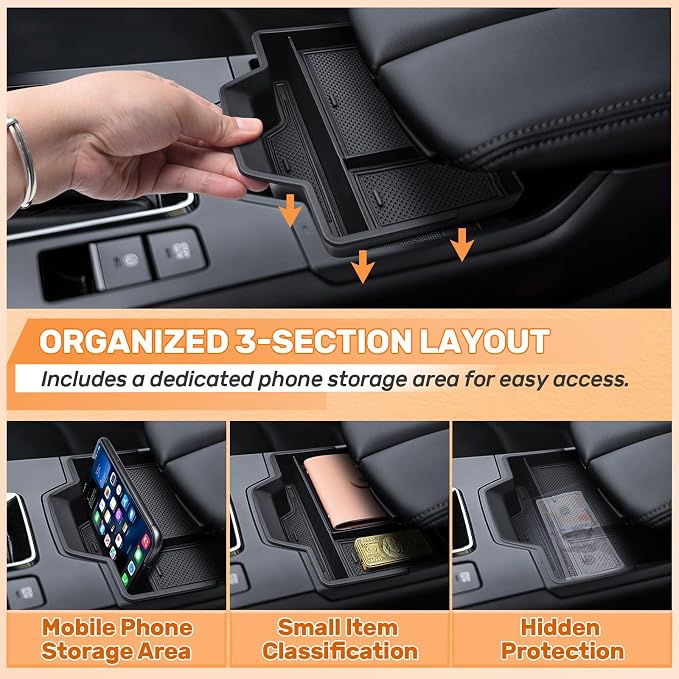 Front Center Console Organizer and Center Console Organizer for 2026 Mazda CX-5 Accessories