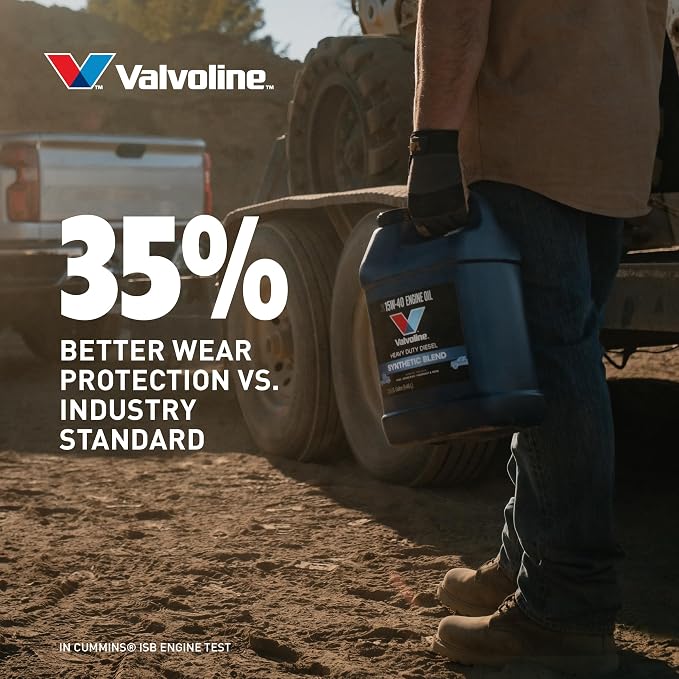 Valvoline Heavy Duty Synthetic Blend 15W-40 Diesel Engine Oil 2.5 Gallon