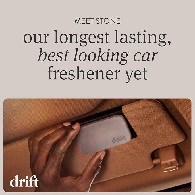 Drift Car Air Freshener - Stone Air Freshener Car Odor Eliminator - Long Lasting Scent - Auto Accessories - Metal Clip - Clean Ingredients - Variety 6 Pack Starter Kit - CLIP INCLUDED