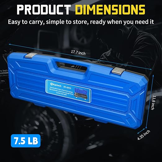 Kuntech Brake System Pressure Test Kit, 0-3500 PSI Hydraulic Gauge, Universal ABS Brake Tester, Diagnostic Tool for Gasoline Vehicles
