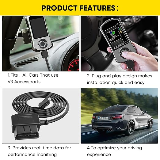 Access Port OBD2 OBDII Cable Compatible with Cord V3 Sub-aru Ford VW WRX STI Focus Evo BMW Fits All Cars that use V3 Accessports 6.5 ft