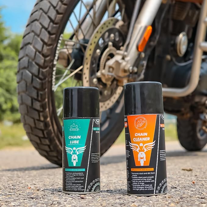GRAND PITSTOP Chain Cleaner, Degreaser 160ml and Chain Lube, Greaser, 160ml Motorcycle Bike Chain Cleaner for all bikes Motorcycles, Super Durable