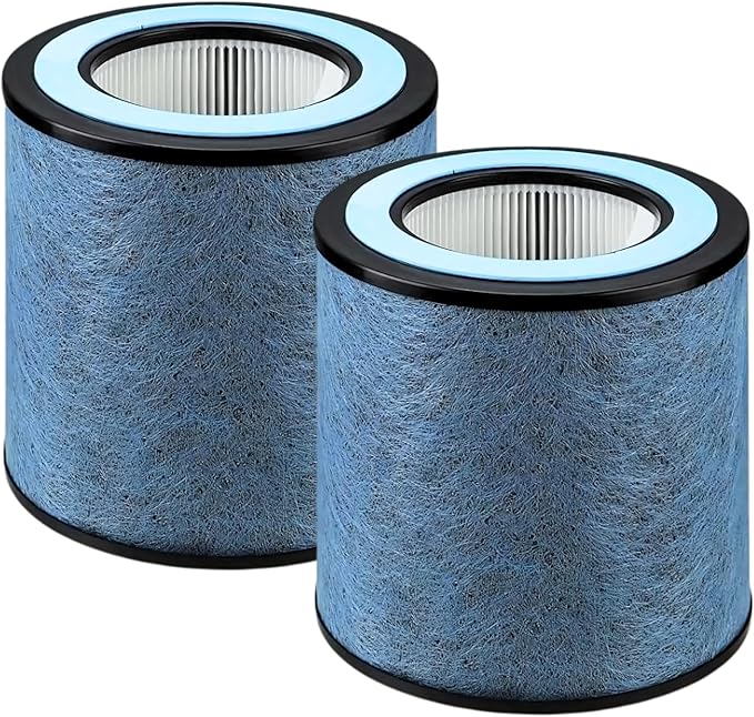 Nispira HP152 HP153 Replacement True HEPA Filter Compatible with Shark Air Purifier HP150 HP151 HP152 HP153 HP155 UA155 HP152C HE15FKPET, Works with NeverChange Filtration System, 2 Pack