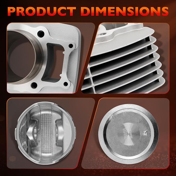 78.5mm Top End Rebuild Kit Fits Honda Rancher 350 TRX350 FE FM TE TM 2000-2006, Cylinder, Piston, Rings, Gaskets & Spark Plug, Replaces 12100-HN5-670 13101-HN5-670